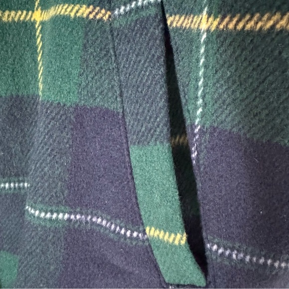 H & M Divided Letterman Varsity Plaid Navy Blue & Green Bomber Jacket Men’s S - Picture 6 of 10